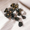 Black Gold Flower Earrings