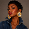 Two Tone Gold And Fabulous Earrings
