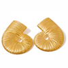 Golden Ripple Coil Earrings
