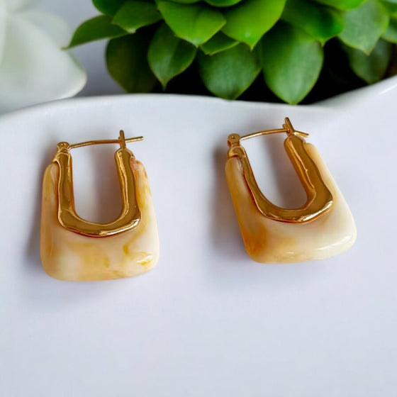 Golden Glaze Hoops
