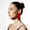 Red Scarlet Statement Drop Earrings