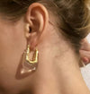 Golden Clear Hoops