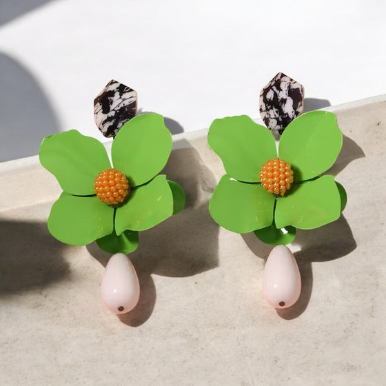 Green Summer Night Earrings
