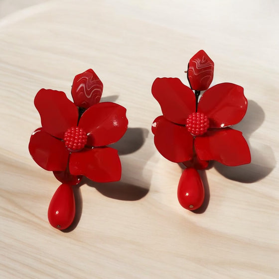 Red Summer Night Earrings