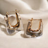 Golden Clear Hoops