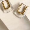 Golden Clear Hoops