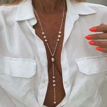  Golden Pearl Cascade Necklace