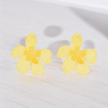  Yellow Flower Girl Earrings