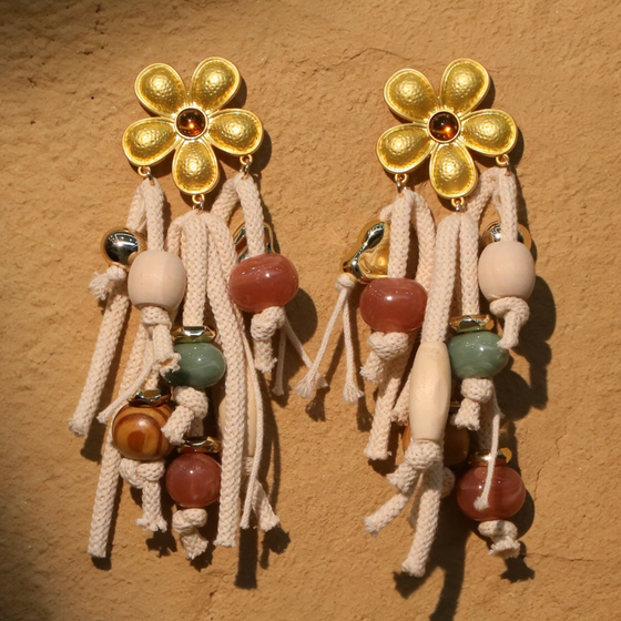 Bohemian Bloom Tassel Earrings