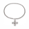White Gold Vintage Cross Necklace