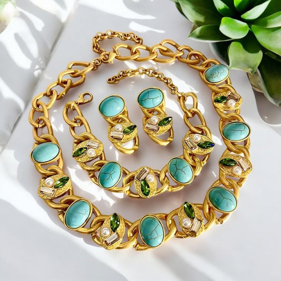 Lux Beach Babe Necklace And Bracelet Set