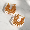 Gold Orbit Hoop Earrings