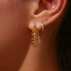 Gold Orbit Hoop Earrings
