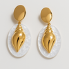 Golden Tide Shell Earrings