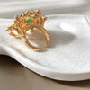 Green Celestial Cloudburst Ring
