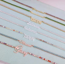  Diamond Girl Custom Name Plate Necklace